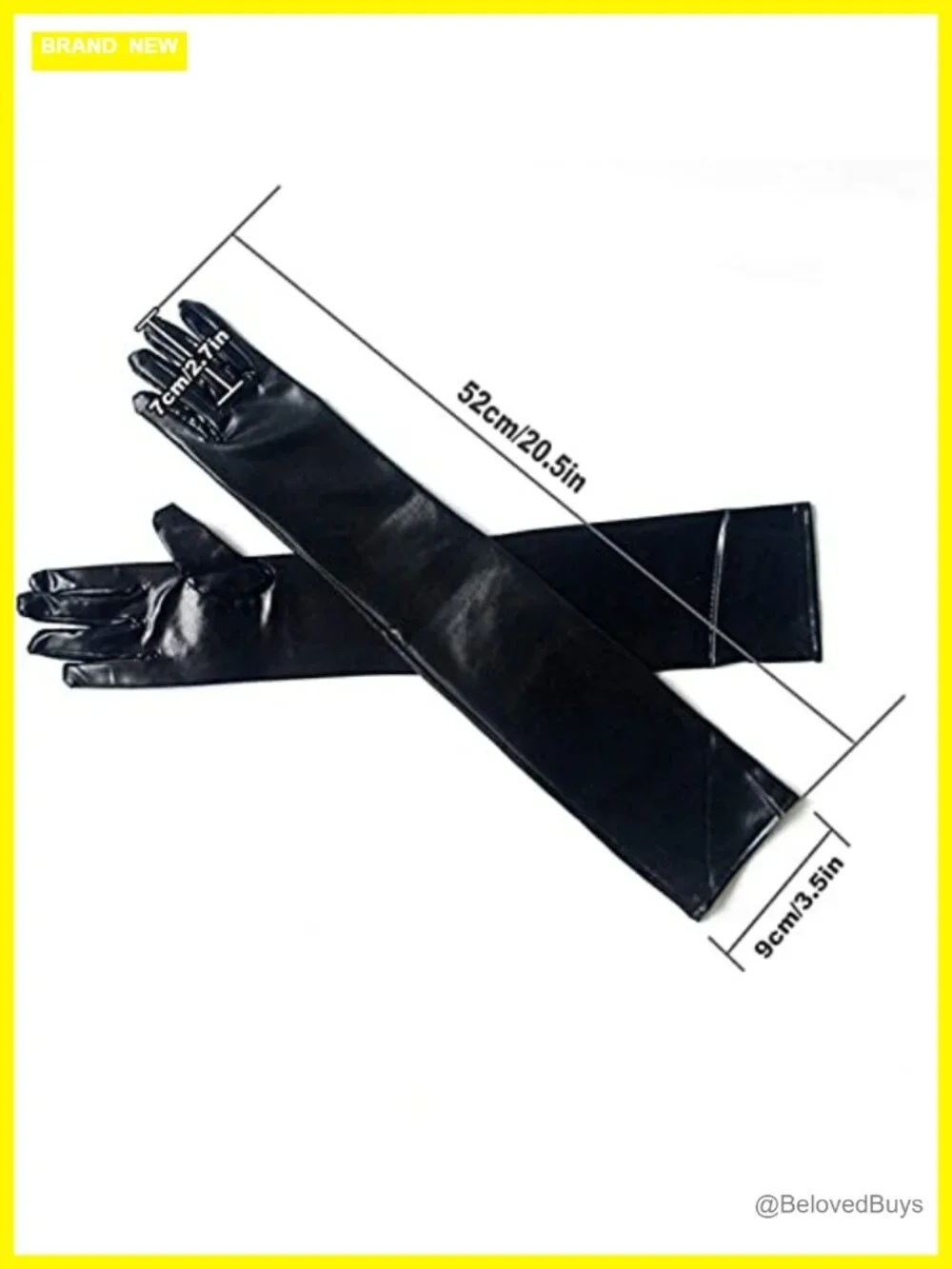 Women's Faux Leather Sexy Long Gloves Elbow Length Latex Look Costume Gloves